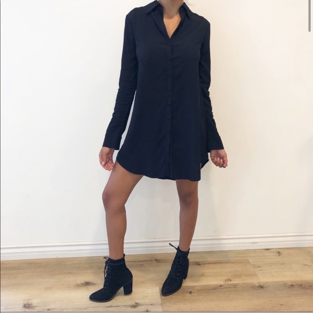 Reformation Boyfriend Button Up Shirt Dress